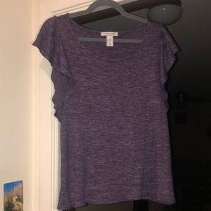 White House Black Market Purple top. Size XL